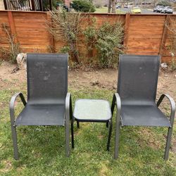 Outdoor Chairs With Side Table