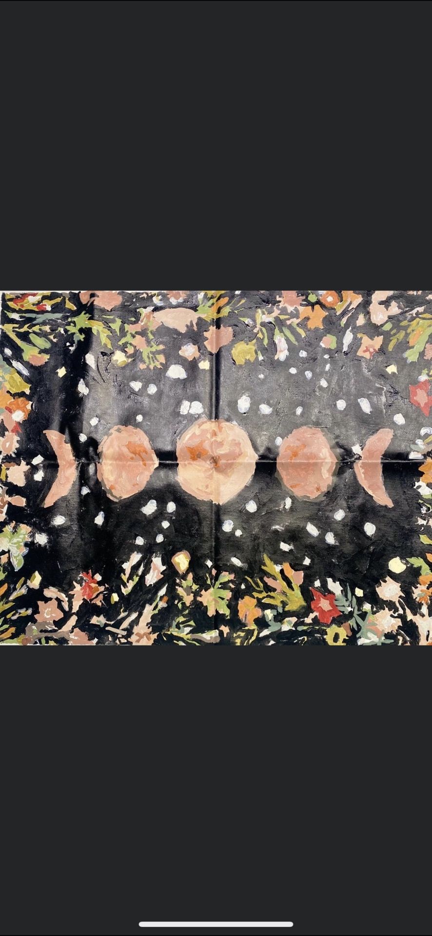 Moonlit Garden Acrylic Painting