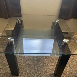 Glass End Table 