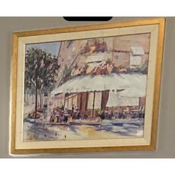 Picture Painting With A Fancy Frame  Has A Glass On The Front. 