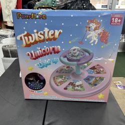 Unicorn Twist Sit and Spin Toys for Toddlers 18+ Months, 360° Spin Twister Twist with 4 Game Modes LED Light and Built-in BGM, Christmas & Birthday Gi