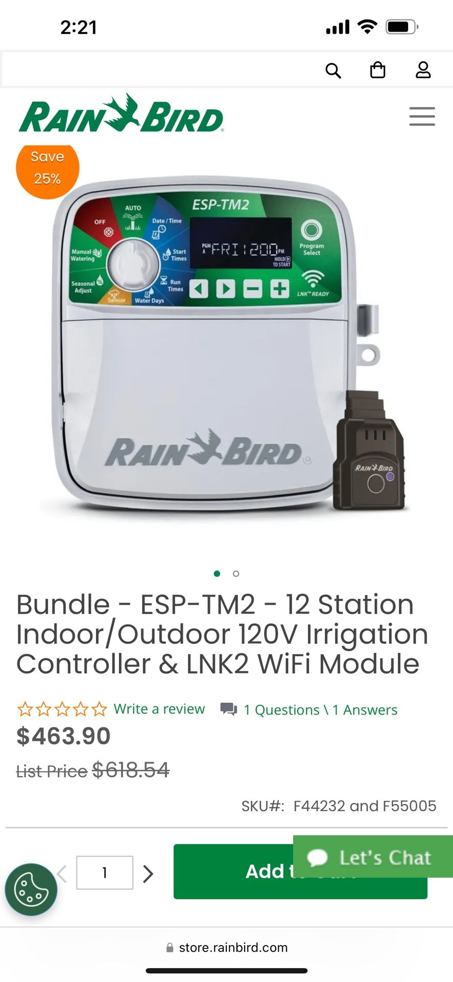 Sprinkler Timer Rain Bird