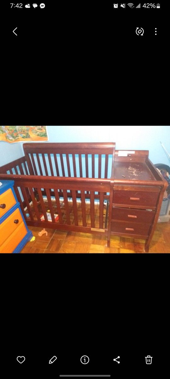 Afg Crib With Attached Changing Table