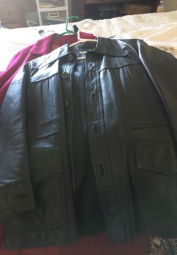 Black leather jacket
