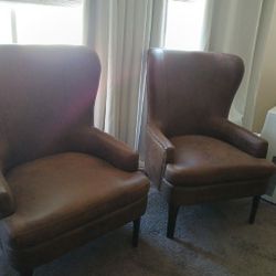 Pier One Faux Leather Chair Set