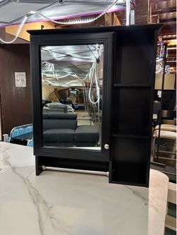 24"x28" Bathroom Medicine Cabinet with Mirror and Towel Bar