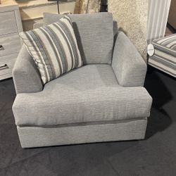 Down fill swivel chair