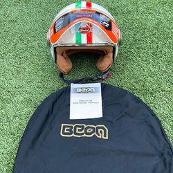 BEON Motorcycle Helmet for Adult Retro Vintage Half Face for Vespa DOT Approved