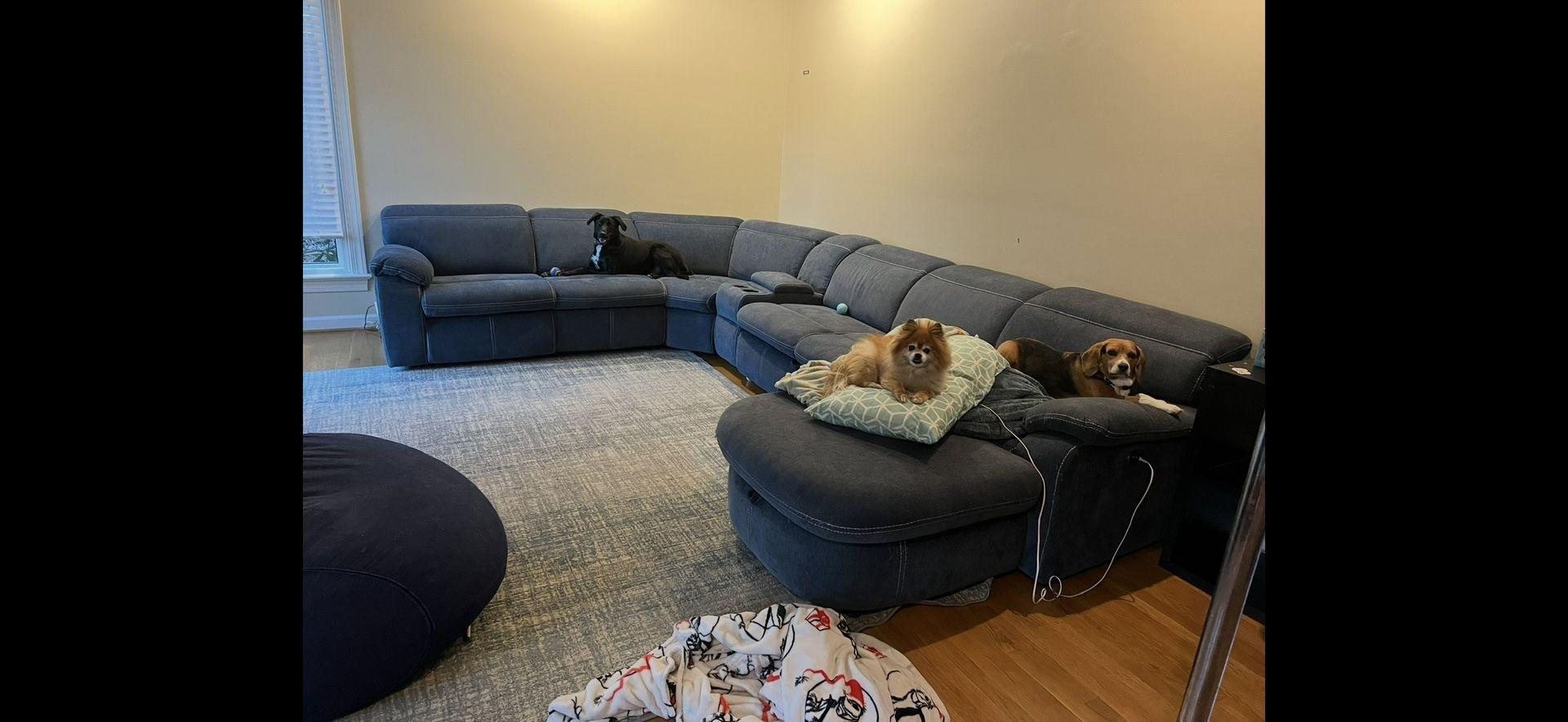 Large Navy Blue Sectional