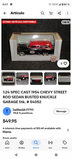 1:24 spect cast 1954 Chevy street Row sedan garage ste #54052