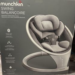 Brand new-Munchkin 21330 Bluetooth Enabled Baby Swing - Gray