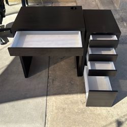 Desk And File Cabinet