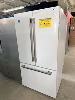 White French Door Refrigerator with Bottom Freezer
