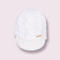 NWT Michael Kors Access White Cable Knit Cap Hat Beanie