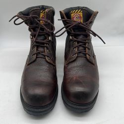 Justin Men Work Boots Leather Size 11.5 D made in USA