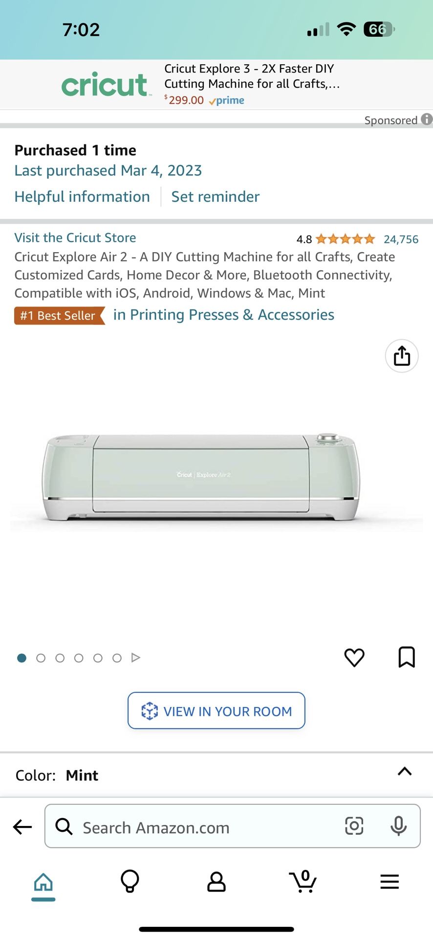 Cricut Air Explore 2 Mint Colored 