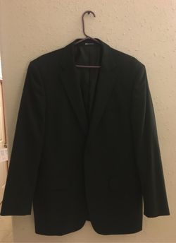 Men’s black suit coat
