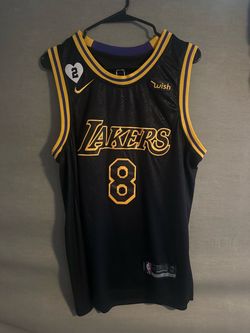 Nike Lakers #8 Kobe Bryant Black Mamba Jersey