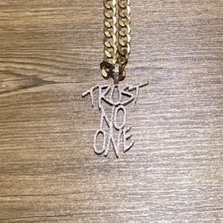 REAL GOLD CUSTOM PENDANT W/ Necklace