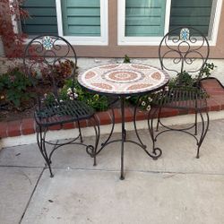 Bistro Table Wrought Iron Heavy Duty Table And Chairs