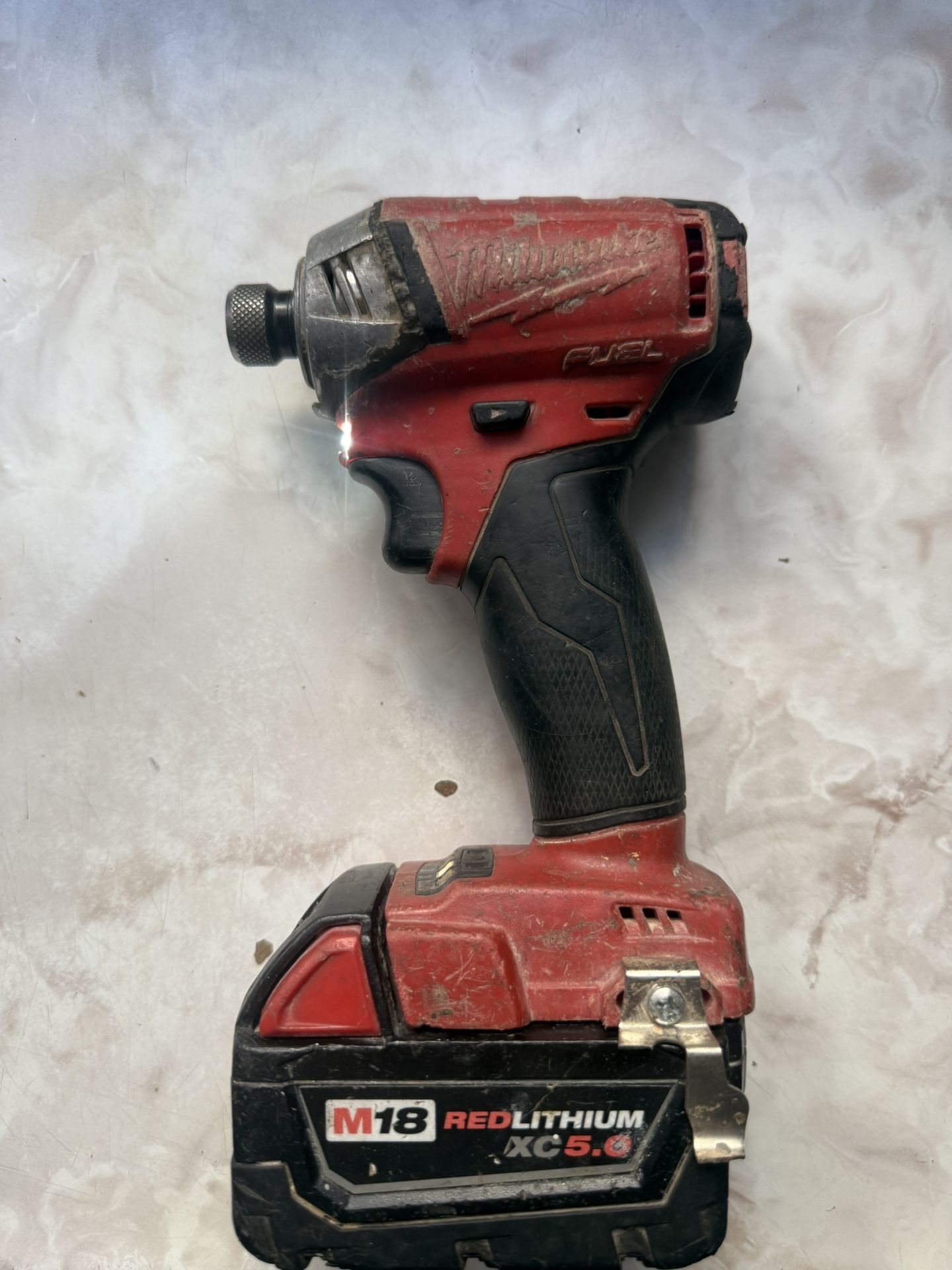 Milwaukee Fuel Impact Driver With 5.0 Amp battery