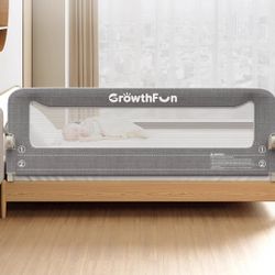 Foldable Bed Rail for Toddlers, 71in Reinforced Carbon Steel Frame&Connectors, Breathable Cationic Fabric - Safety Toddler Bed Rails for Queen, King,