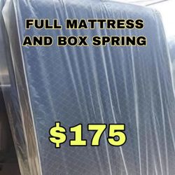 FULL MATTRESS AND BOX SPRING