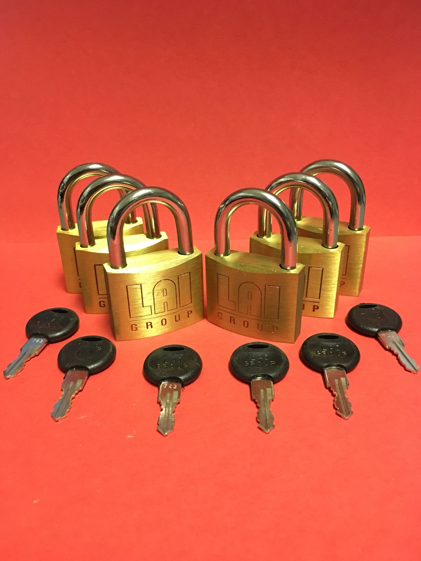 6 NEW Padlocks Locks Keyed Alike - 1 Key