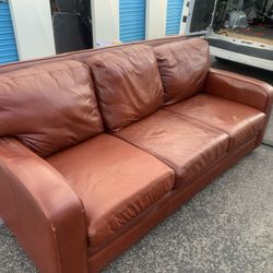 Red Leather Couch