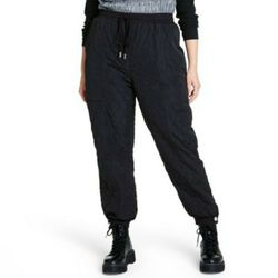 
SANDY LIANG TARGET SIZE M NWT HIGH RISE QUILTED JOGGER PANTS BLACK