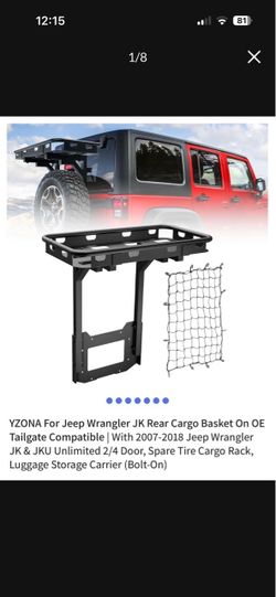 Jeep JK rear tire cargo rack