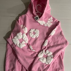 Pink, Size M, denim tear hoodie