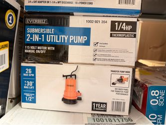 Shop Everbilt 1/4 HP 2-in-1 Submersible Utility and Transfer Pump
