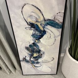 Framed Faux Oil Painting 20x40 In