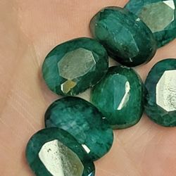 2pcs. Natural Zambian Emeralds [Oval Cut] 8ctw Each