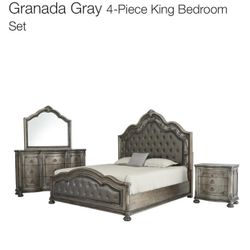 Granada Gray 4-Piece King Bedroom Set