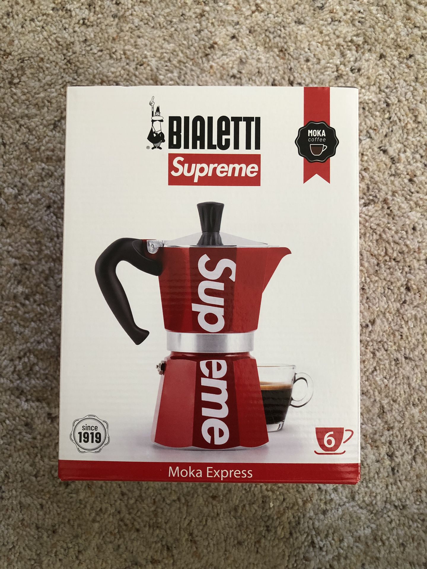 SUPREME BIALETTI MOKA EXPRESS RED NEW for Sale in