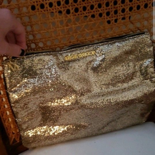 Victoria's Secret Gold Cosmetic Bag 