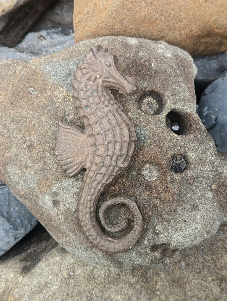Nautical Cast Iron seahorse yard art or paperweight