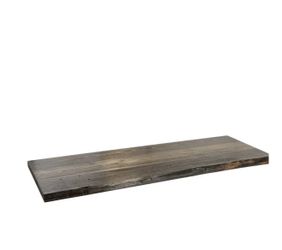 RESTORE Boulder Black Solid Live Edge Wood Console Tabletop by Pipe Decor