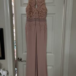 Long blush Night Dress