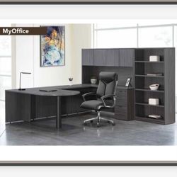 U Shaped Desk With Hutch And Shelves Furniture