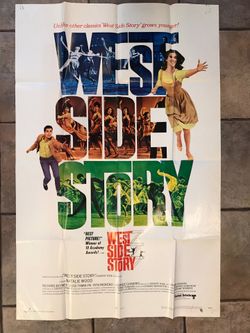 West side story Original 1968 Vintage movie Poster 40x60”