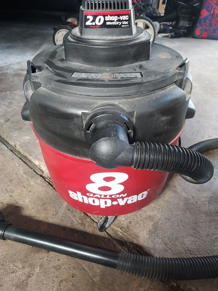 Shop Vac Wet Dry 8 Gallon Shop Vac Wet Dry W/ Hose/attachments Filter 2 Pk With Heavy Duty Casters  See Post. 