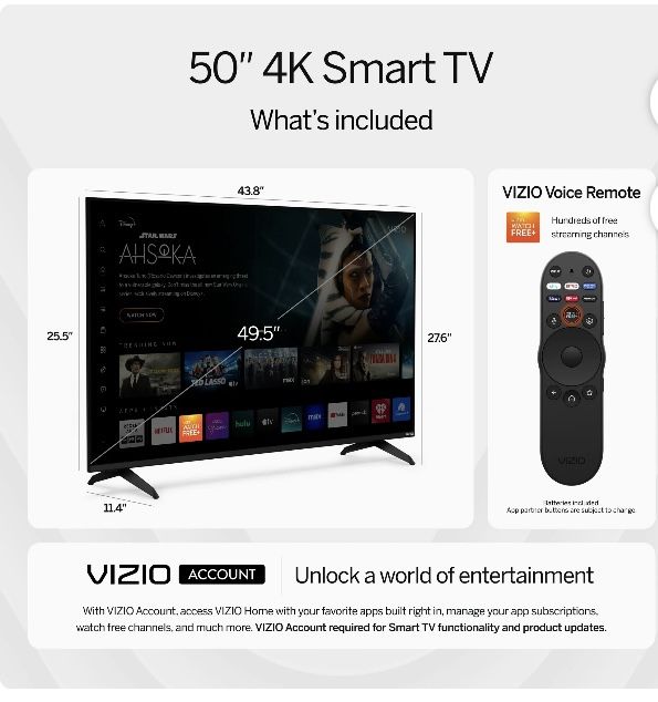 VIZIO 50" Class 4K UHD LED HDR Smart TV (V4K50M-08)