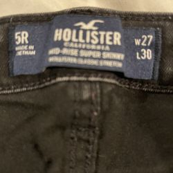 Hollister black skinny jeans size 5