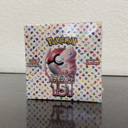 Pokemon 151 Japanese Booster Box SEALED w/ shrink wrap 