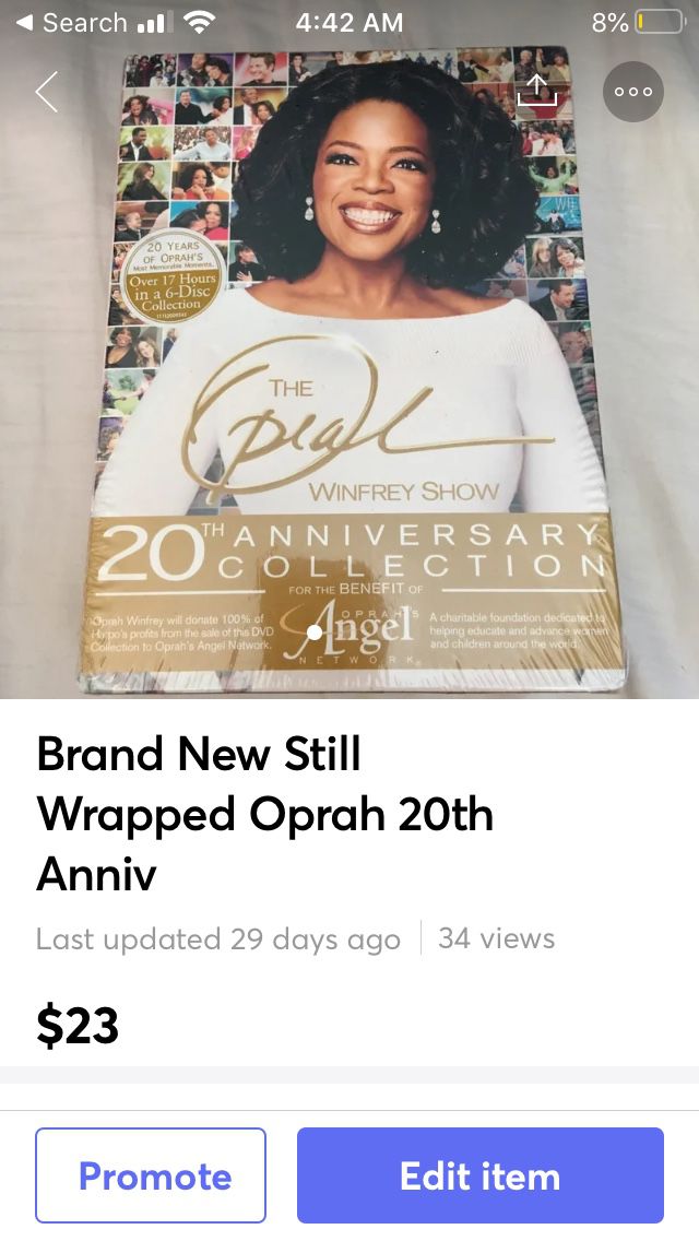 Brand New Still Wrapped Oprah 20th Anniv