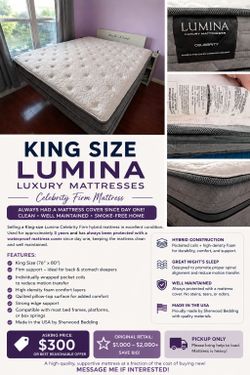 King Size Lumina Luxury Mattresses – Celebrity Firm Mattress