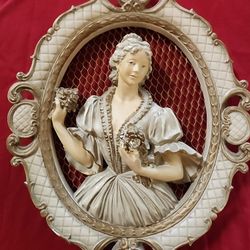 VINTAGE 1958  CHALKWARE WALL HANGING